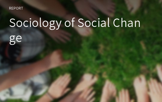 Sociology of Social Change