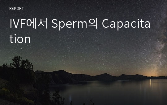 IVF에서 Sperm의 Capacitation