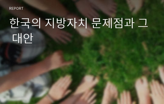 한국의 지방자치 문제점과 그 대안