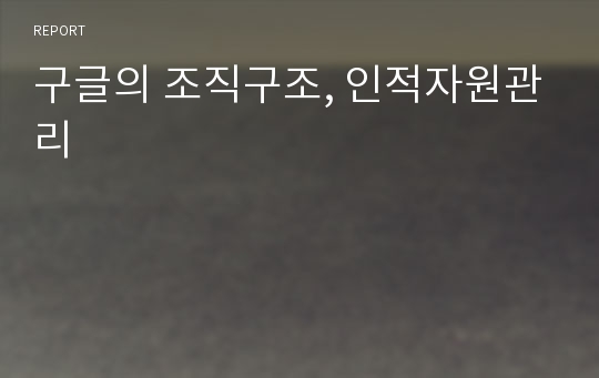 구글의 조직구조, 인적자원관리