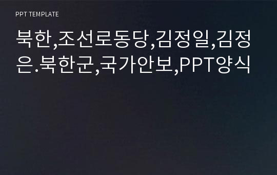 북한,조선로동당,김정일,김정은.북한군,국가안보,PPT양식