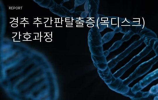 경추 추간판탈출증(목디스크) 간호과정