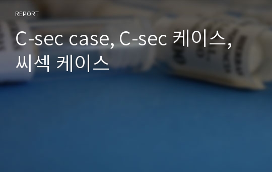 C-sec case, C-sec 케이스, 씨섹 케이스