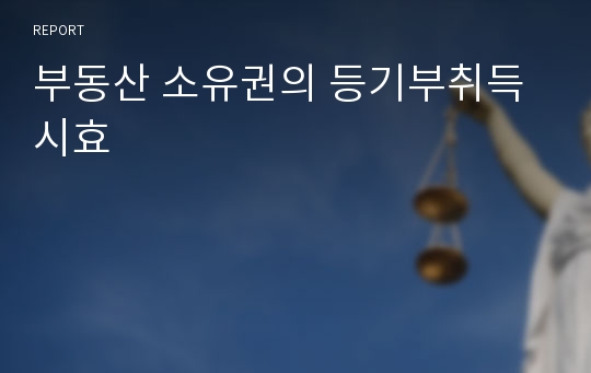 부동산 소유권의 등기부취득시효