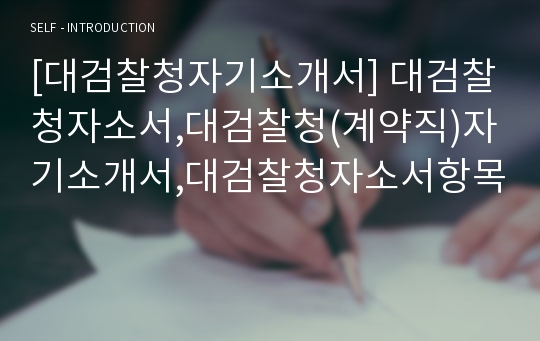 [대검찰청자기소개서] 대검찰청자소서,대검찰청(계약직)자기소개서,대검찰청자소서항목