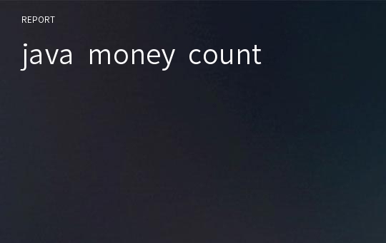 java  money  count