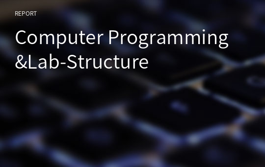 Computer Programming&amp;Lab-Structure