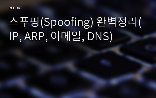 스푸핑(Spoofing) 완벽정리(IP, ARP, 이메일, DNS)