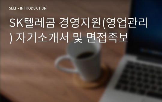 SK텔레콤 경영지원(영업관리) 자기소개서 및 면접족보