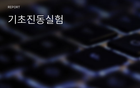 기초진동실험