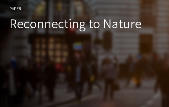 Reconnecting to Nature