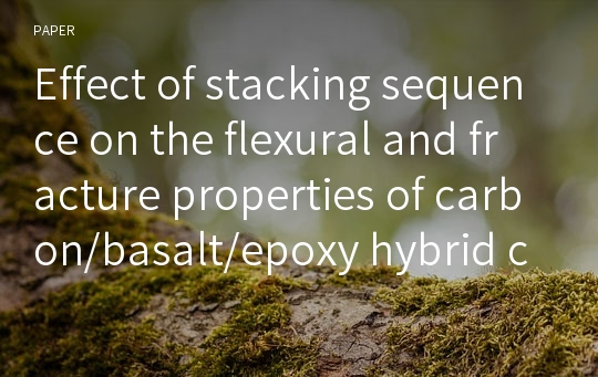 Effect of stacking sequence on the flexural and fracture properties of carbon/basalt/epoxy hybrid composites