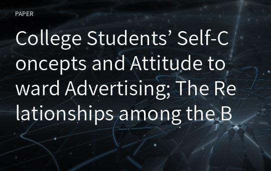 College Students’ Self-Concepts and Attitude toward Advertising; The Relationships among the Body-Esteem, Social Comparison, and the Perception about Diet Advertising