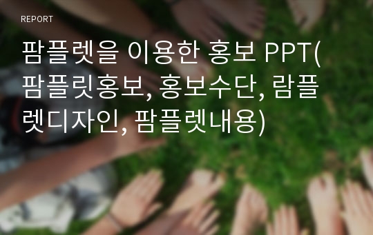 팜플렛을 이용한 홍보 PPT(팜플릿홍보, 홍보수단, 람플렛디자인, 팜플렛내용)