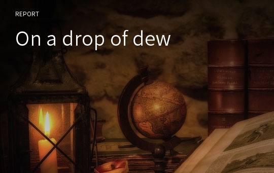 On a drop of dew