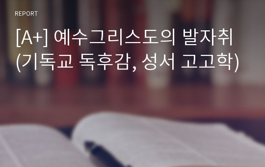 [A+] 예수그리스도의 발자취 (기독교 독후감, 성서 고고학)