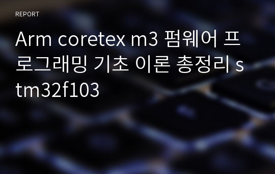 Arm coretex m3 펌웨어 프로그래밍 기초 이론 총정리 stm32f103