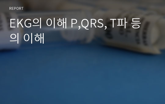 EKG의 이해 P,QRS, T파 등의 이해