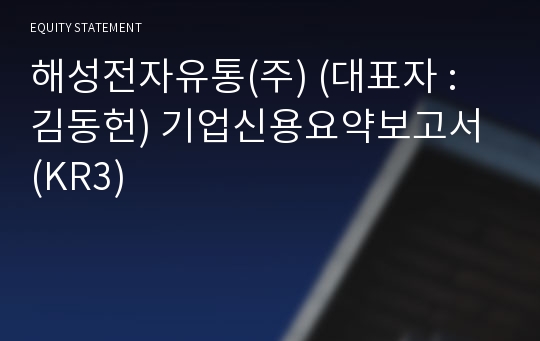 해성전자유통(주) 기업신용요약보고서 (KR3)