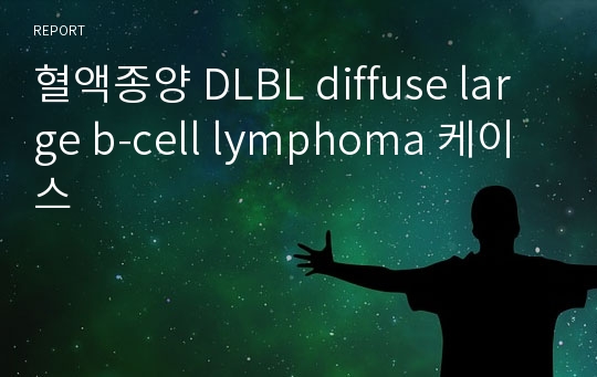 혈액종양 DLBL diffuse large b-cell lymphoma 케이스