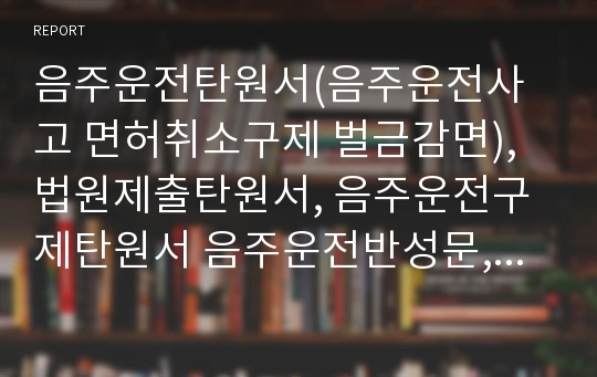 음주운전탄원서, 음주탄원서, 탄원서, 진정서, 음주반성문