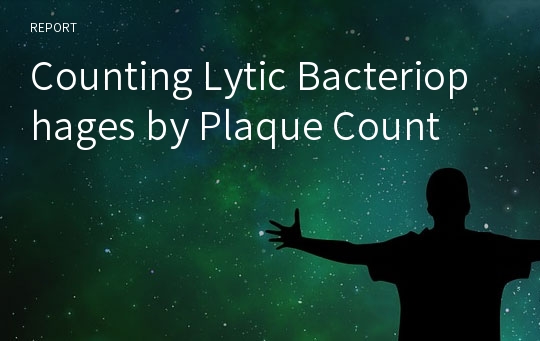 Counting Lytic Bacteriophages by Plaque Count