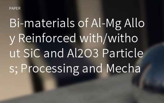 Bi-materials of Al-Mg Alloy Reinforced with/without SiC and Al2O3 Particles; Processing and Mechanical Properties