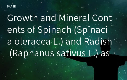 Growth and Mineral Contents of Spinach (Spinacia oleracea L.) and Radish (Raphanus sativus L.) as Related with a Low Dose Gamma Irradiation