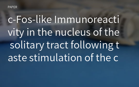 c-Fos-like Immunoreactivity in the nucleus of the solitary tract following taste stimulation of the contralateral side of the tongue