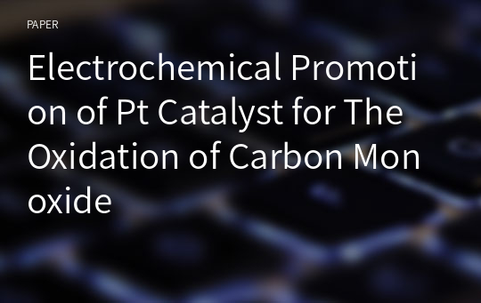Electrochemical Promotion of Pt Catalyst for The Oxidation of Carbon Monoxide