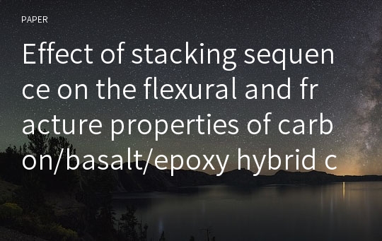 Effect of stacking sequence on the flexural and fracture properties of carbon/basalt/epoxy hybrid composites