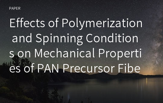 Effects of Polymerization and Spinning Conditions on Mechanical Properties of PAN Precursor Fibers