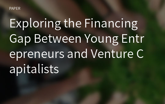 Exploring the Financing Gap Between Young Entrepreneurs and Venture Capitalists