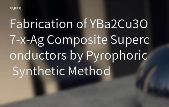 Fabrication of YBa2Cu3O7-x-Ag Composite Superconductors by Pyrophoric Synthetic Method