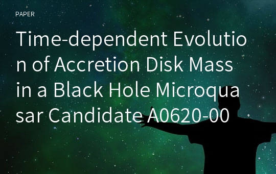 Time-dependent Evolution of Accretion Disk Mass in a Black Hole Microquasar Candidate A0620-00
