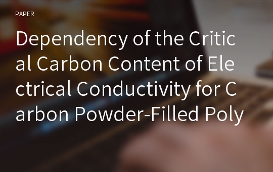 Dependency of the Critical Carbon Content of Electrical Conductivity for Carbon Powder-Filled Polymer Matrix Composites