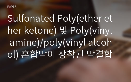 Sulfonated Poly(ether ether ketone) 및 Poly(vinyl amine)/poly(vinyl alcohol) 혼합막이 장착된 막결합형 축전식 탈염공정의 성능 연구