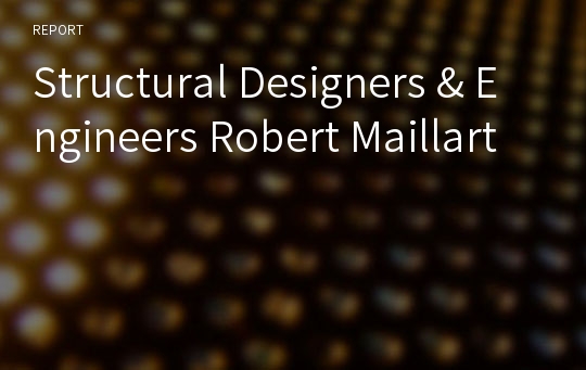 Structural Designers &amp; Engineers Robert Maillart