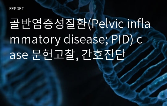 골반염증성질환(Pelvic inflammatory disease; PID) case 문헌고찰, 간호진단
