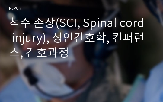 척수 손상(SCI, Spinal cord injury), 성인간호학, 컨퍼런스, 간호과정