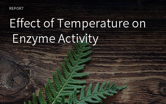 Effect of Temperature on Enzyme Activity