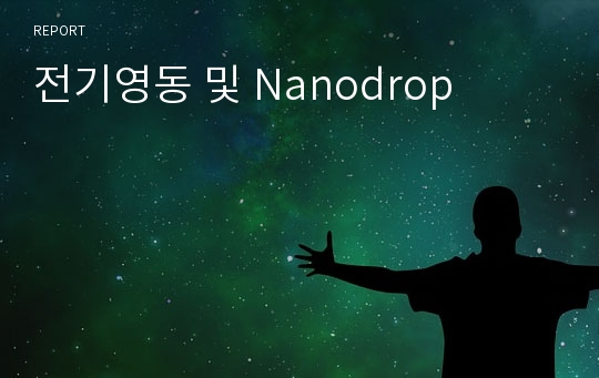 전기영동 및 Nanodrop