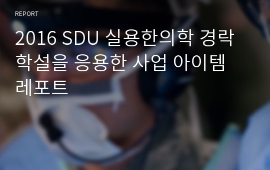 2016 SDU 실용한의학 경락학설을 응용한 사업 아이템 레포트