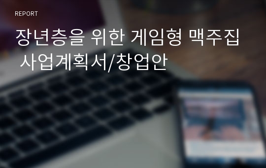 장년층을 위한 게임형 맥주집 사업계획서/창업안