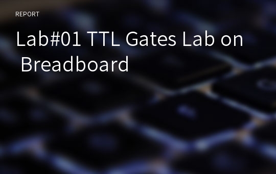 Lab#01 TTL Gates Lab on Breadboard