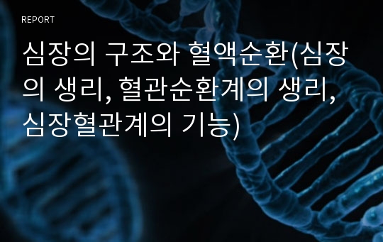 심장의 구조와 혈액순환(심장의 생리, 혈관순환계의 생리, 심장혈관계의 기능)