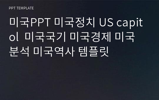 미국PPT 미국정치 US capitol  미국국기 미국경제 미국분석 미국역사 템플릿