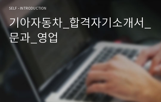 기아자동차_합격자기소개서_문과_영업