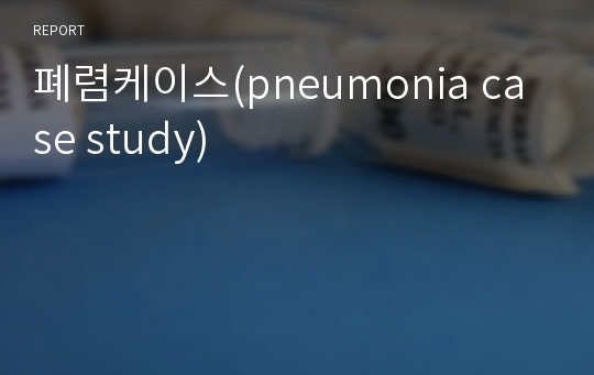 폐렴케이스(pneumonia case study)