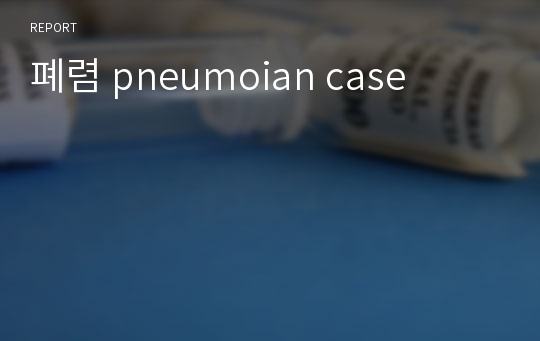 폐렴 pneumoian case